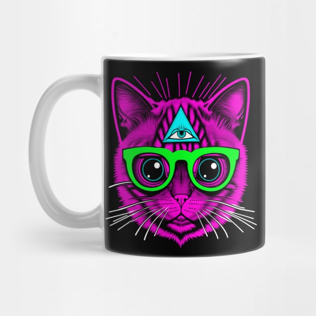 Shaman Kitty Pink Illuminati by GAz